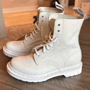 Dr. Martens White Sole with Embossed Details 1460 Pascal Mono